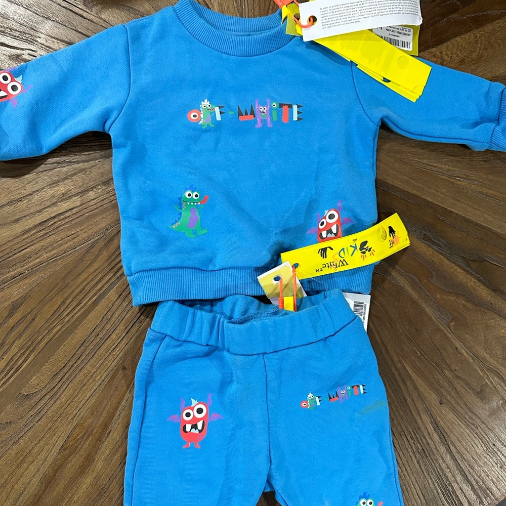 Off-white baby set, bought at Harrod’s